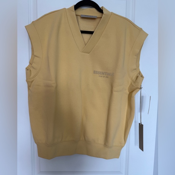 Fear of God Sweaters - Fear of God Essentials Cream Polo